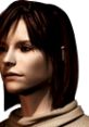 Angela Orosco from Silent Hill 2, showcasing her intense expression and distinct hairstyle in a compelling close-up.