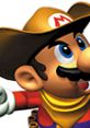 Mario dressed as a cowboy, showcasing his playful spirit from Mario Party 2, ready for adventure and fun in the game.