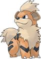 Playful Growlithe from Pokémon Snap, showcasing its charming expression and fluffy fur, perfect for capturing in-game moments.