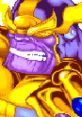 Thanos from Marvel Super Heroes, showcasing his iconic purple skin and golden armor, capturing his menacing presence.