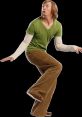 Shaggy Rogers strikes a playful pose in green attire, embodying his quirky character from Suite Life of Shaggy.