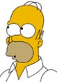 Homer Simpson from The Simpsons, portraying a classic expression, iconic character from seasons 1 and 2.