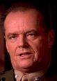 Jack Nicholson portrayed a commanding officer in a dramatic scene, displaying intense emotion and powerful expression.