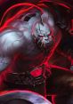 Sion from League of Legends, showcasing his menacing look with glowing red eyes and fierce expression in dark surroundings.