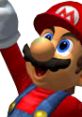 Mario celebrating victory in Super Smash Bros. Melee, showcasing his iconic red hat and cheerful expression.