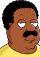 Cleveland Brown from Family Guy, seasons 1-3, features a recognizable expression and his signature yellow shirt.