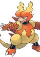 Magmar, the fiery Pokémon, strikes a dynamic pose in Pokémon Snap, showcasing its vibrant colors and unique features.