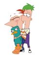 Phineas with Ferb and Perry the Platypus, showcasing fun and adventure from "Phineas and Ferb." Family-friendly animated series.