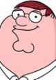 Peter Griffin smiling, iconic character from "Family Guy" Seasons 1 and 2, showcasing his humorous personality and features.