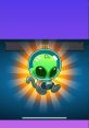 ETn from Bloons TD, a playful green alien character, beams with joy against a vibrant blue background.