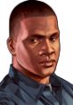 Franklin Clinton from Grand Theft Auto V, showcasing his signature look and confident expression in the game.