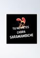 ¿Crees que me metes cabra? The phrase "¿Crees que me metes cabra?" echoed throughout the empty room, the sharp consonants