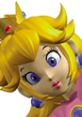 Princess Peach, iconic character from Mario Golf 64, showcasing her signature blonde hair and cheerful expression.