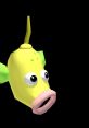 Weepinbell from Pokemon Snap, featuring its quirky face and vibrant colors against a black background.