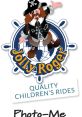 Jolly Roger logo featuring a cheerful pirate, promoting quality children's amusement rides for family fun.