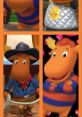 Tyrone from The Backyardigans in various outfits, showcasing his playful character and singing moments from Season 1.