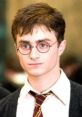 Harry Potter with glasses and scar, wearing a Hogwarts uniform, portraying the iconic character from the magical series.