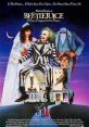 Beetlejuice movie poster featuring Michael Keaton, showcasing iconic characters and eerie house from the 1988 comedy classic.