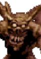 Pixel art depiction of a menacing gargoyle from "Gargoyle: Blood," showcasing intricate details and dark theme.