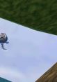 Poliwag swims on a snowy surface in Pokemon Snap, showcasing its playful nature in a vibrant game environment.