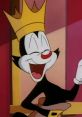 Yakko Warner, cheerful character from Animaniacs, wearing a crown and smiling, showcasing his playful personality.