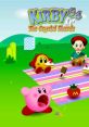 Kirby, Waddle Dee, and a character enjoy a picnic in Kirby 64: The Crystal Shards, featuring vibrant colors and playful elements.