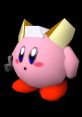 Kirby in Super Smash Bros. 64, sporting a cute design with orange shoes and a playful expression, ready for battle.