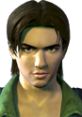 Carlos Oliveira from Resident Evil 3, showcasing his determined expression and iconic green jacket.