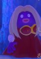 Jynx from Pokémon Snap with a striking purple appearance and white hair, posing in an icy environment.