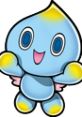 Cute blue Chao character with yellow accents and a happy expression, featured in Sonic Adventure 2. Perfect for fans!