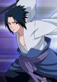 Sasuke Uchiha ready for battle, showcasing his signature blue attire and dynamic fighting pose. Anime character power and intensity.