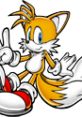 Tails from Sonic Adventure 2, the two-tailed fox with a cheerful expression, showcasing his iconic pose and design.