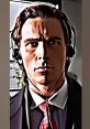 Intense expression of a man in a suit with headphones, embodying the Skibidi sigma style and confidence.