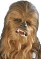 Chewbacca, the iconic Wookiee from Star Wars, displaying his fierce expression and signature fur.