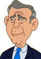 Animated character George W. Bush from "American Dad," showcasing a humorous and satirical portrayal in seasons 1 and 3.