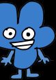 Cheerful blue character Four from Early BFB, with large eyes and a big smile, ready for fun and adventure.