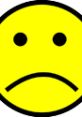 Frowning yellow smiley face representing an epic fail moment, capturing feelings of disappointment and failure humorously.