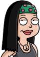 Hayley Smith from American Dad, iconic character with a green bandana and peace necklace, seasons 1 and 2.