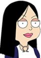 Hayley Smith from American Dad Season 3, featuring her distinctive long black hair and animated style.