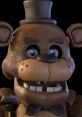 Freddy Fazbear from Five Nights at Freddy's, featuring a microphone and expressive eyes. Ideal for gaming enthusiasts.