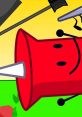 Cheerful character from Battle for BFB, featuring a smiling red megaphone against a vibrant background.