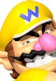 Wario from Mario Party 3 grinning mischievously, wearing a yellow cap with a blue "W" and a pink nose.