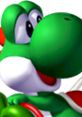 Yoshi smiling in Mario Kart: Double Dash, showcasing the beloved green dinosaur character from the game series.