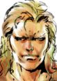 Liquid Snake from Metal Gear Solid, showcasing his iconic look and intense expression, characteristic of the series' art style.