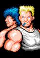 Iconic pixel art characters from Contra featuring muscular figures with distinct hairstyles, ready for action in a retro style.