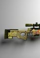 Awp sniper rifle featuring intricate designs and vibrant green accents, ideal for gaming enthusiasts and collectors.