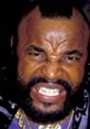 Mr. T showing an intense angry expression, showcasing his iconic tough persona and fierce attitude.