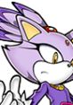 Blaze the Cat from Sonic Rush, showcasing her purple fur and determined expression, poised for action.