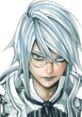 A stylish portrayal of Aeon from Castlevania Judgment, featuring distinctive silver hair and glasses, embodying a mysterious aura.