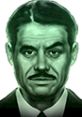 Mr. House from Fallout: New Vegas, a key character with a vintage look and green-tinted aesthetic.